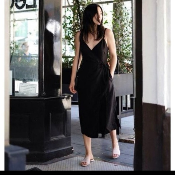 Aritzia Wilfred Astere Linen Wrap Dress XS - Picture 2 of 8